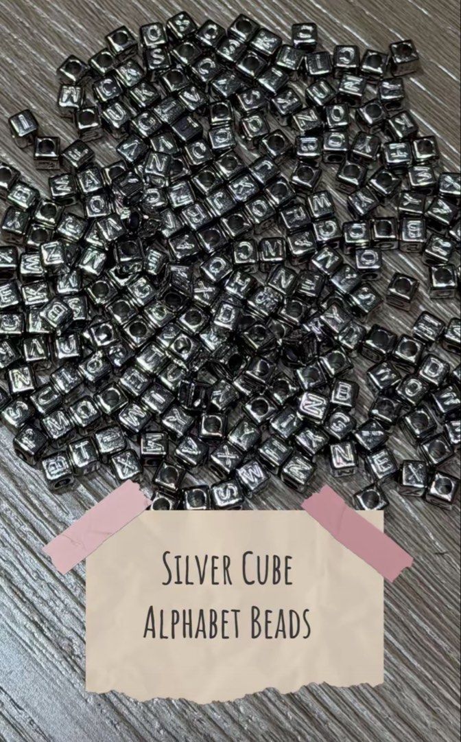 Beads Bundle - Assorted Types (Category: Craft Supplies & Tools) located in Singapore. Submitted by smileymylie (Listing ID 1438296789, Image 5). Description: Variety of beads for crafting! Includes furry pom pom beads, black and gold alphabet beads, colorful bubble alphabet beads, silver cube alphabet beads, food charms, metal beads and acrylics. All items in the post are included for the listed price. Self collect only Beads and craft supplies.