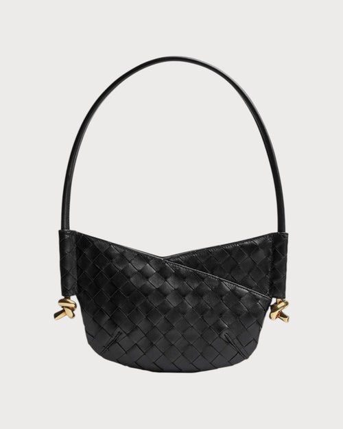 Bottega Veneta Solstice Handbag (Category: Luxury Bags & Wallets) located in Taguig. Submitted by sourcedbym (Listing ID 1438113179, Image 2). Description: - Authentic Bottega Veneta Mini Jodie - Color: Black - Signature intrecciato weave - Knotted handle - Gold-tone hardware - Compact shoulder bag design.