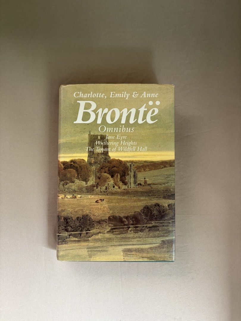 Bronte Omnibus Book (Category: Storybooks) located in Santa Rosa. Submitted by annesclosetgw (Listing ID 1438207450, Image 1). Description: - Features works by Charlotte, Emily, and Anne Bronte. - Includes Jane Eyre, Wuthering Heights, and The Tenant of Wildfell Hall. - Beautiful landscape illustration on the cover and spine. - Pages are intact..