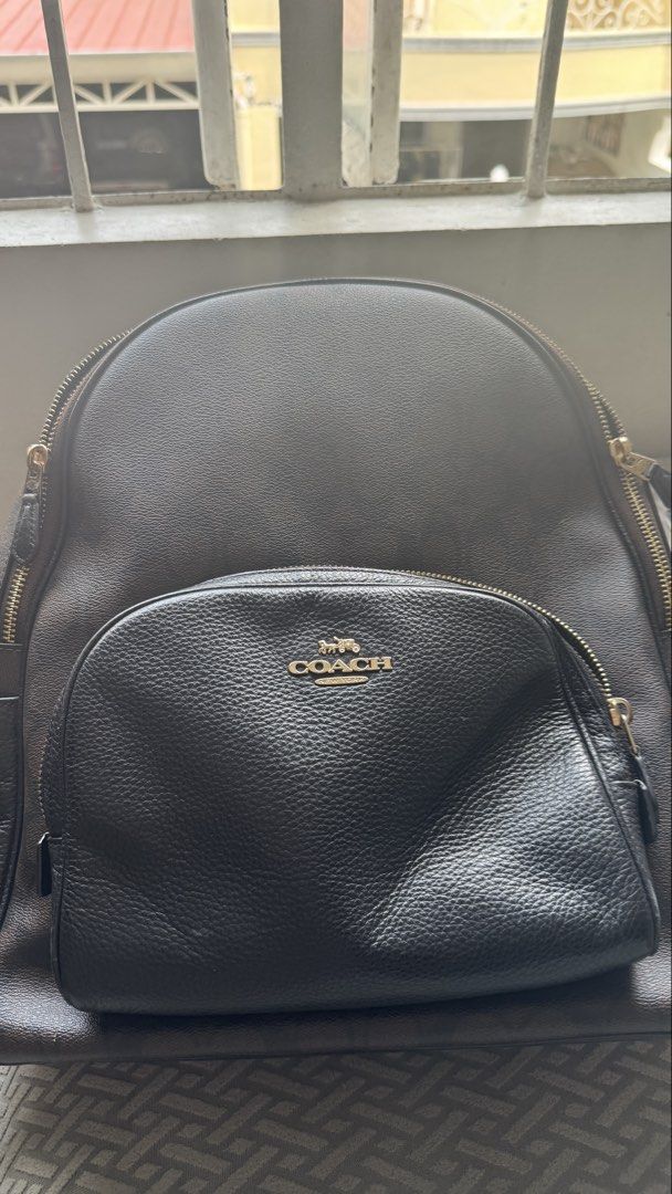 Coach Signature Backpack (Category: Luxury Bags & Wallets) located in Muntinlupa City. Submitted by hiimjea (Listing ID 1438166383, Image 1). Description: - 100% Authentic Pre-loved Coach Backpack - No receipts or paper bag cause I bought this 3 years ago from a reseller (they sell 100% authentic products) - Slightly used - Can fit 15” laptop - Can do meet up around Muntinlupa.