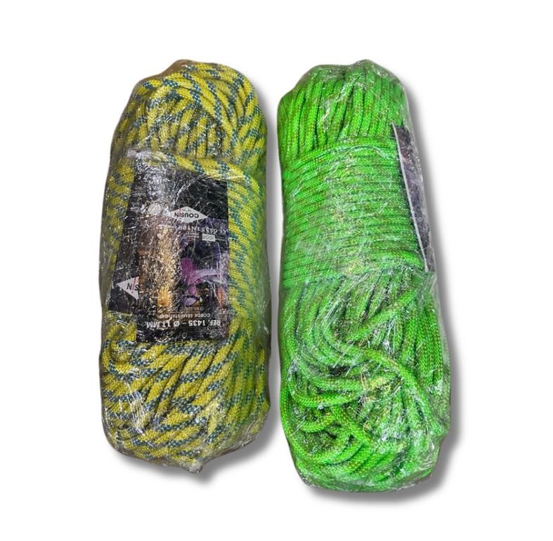 Cousin Trestec 11.mm Safety Pro Static Rope (Category: Hiking & Camping) located in Manila. Submitted by glenndy_07 (Listing ID 1438155355, Image 2). Description: Price : ​​ 50 m - P 15,500 100 m - P 31,000 200 m - P 58,500​ 400 m - P 113,000​ 800 m - P 225,500 Safety Pro 11.0 mm Static Rope ​​Brand: Cousin Trestec Made in France Reference # CT1435 CE EN 1891 Type A Diameter (under 10 kg) : 11 mm Mass/meter (under 10 kg) : 75 g/m Number of falls 