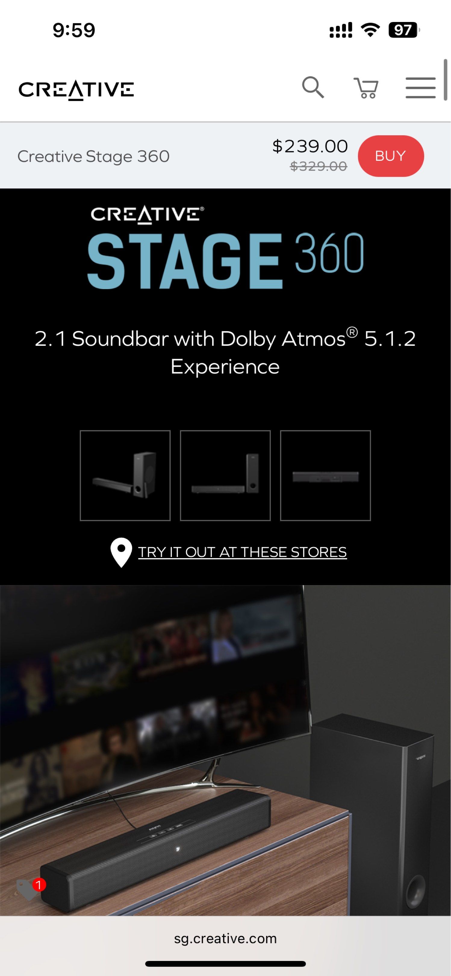Creative Stage 360 Soundbar455443539549245440