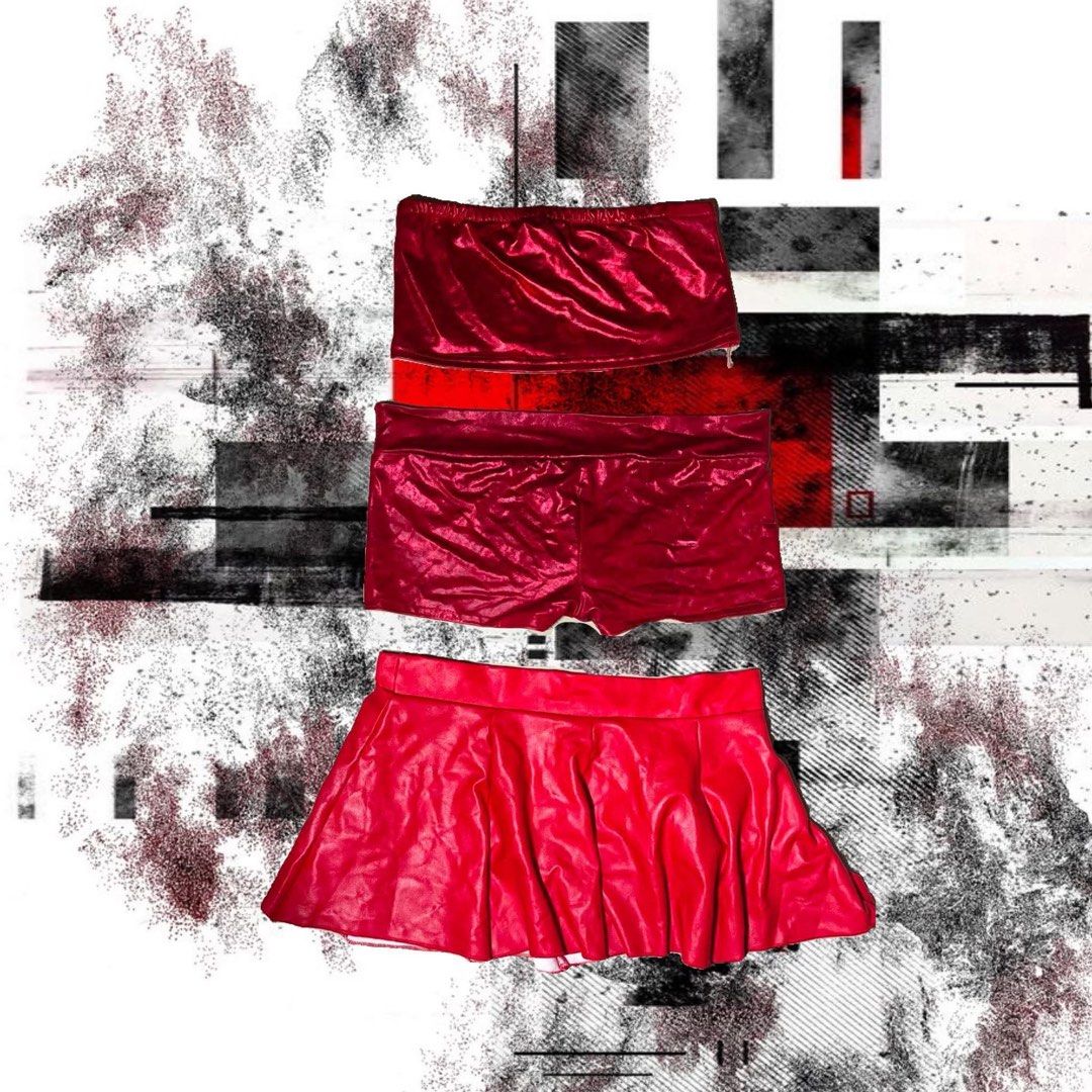 Cute red mini skirt lingerie set (Category: Activewear) located in Davao. Submitted by kenianaswag (Listing ID 1438249355, Image 1). Description: Lingerie set.