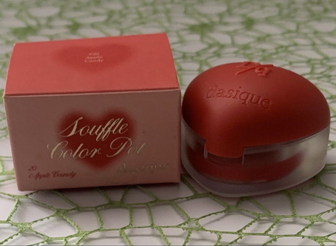 Dasique Souffle Color Pot #20 Apple Candy (Category: Makeup) located in Mandaluyong City. Submitted by newandlovedco. (Listing ID 1438152190, Image 3). Description: - Dasique Souffle Color Pot in #20 Apple Candy - Brand New in Box - From Japan - Authentic and Store Purchased 📍 Location: Mandaluyong City 🚚 Delivery Options: • Lalamove • Grab Express • J&T Express 💳 Mode of Payment: • GCash 📦 Delivery & Payment Terms If Seller Books the Rider (