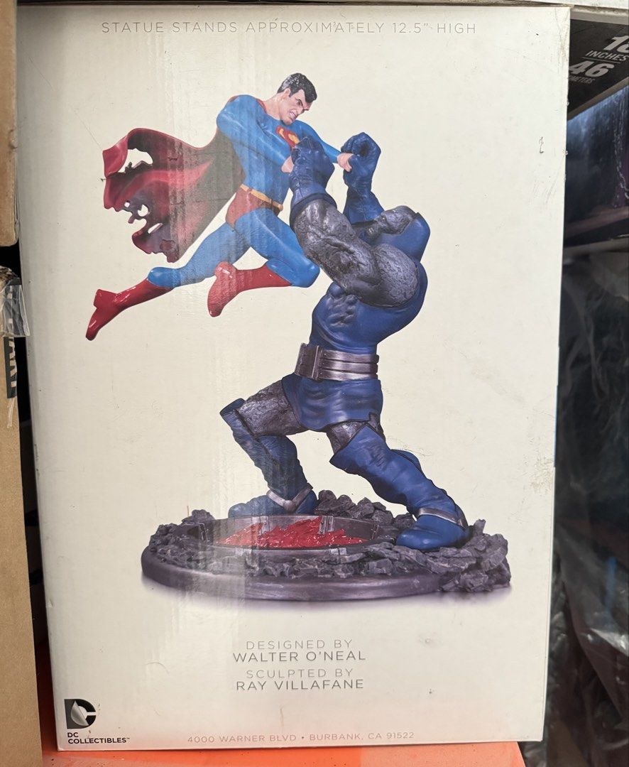 DC Collectibles Superman vs Darkseid Statue (Category: Figurines & Statues) located in Paranaque City. Submitted by gaftumar (Listing ID 1438138030, Image 2). Description: - Superman vs. Darkseid statue - Approximately 12.5 inches tall - Designed by Walter O'Neal - Sculpted by Ray Villafane - Features a fiery base - Includes original box - BIB.