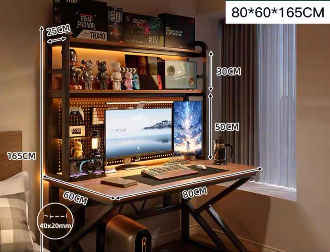 Desktop with shelves455991202457866240