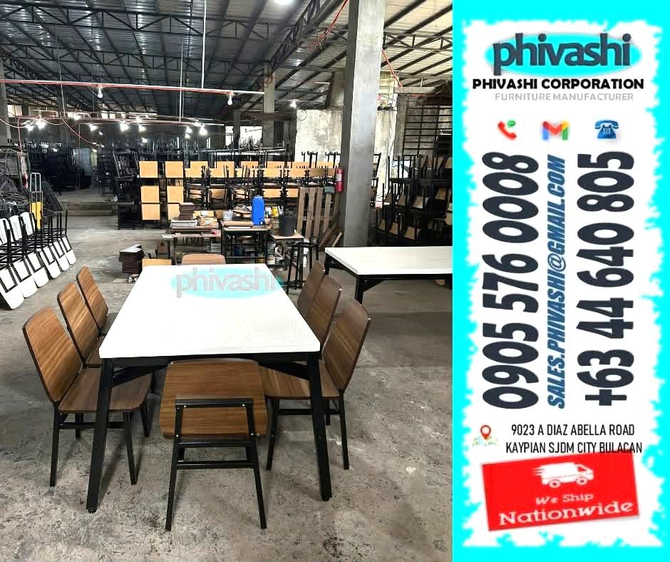 Dinning Table & Chairs|Direct from Pagawaan| Quality Guaranteed (Category: Tables & Sets) located in Manila. Submitted by kayephivashi.26 (Listing ID 1438179765, Image 1). Description: ✅MANUFACTURER OF ARMCHAIR, DESK,CHAIR,TABLE,SHELVES & MORE ‎ ‎✅WE SHIP NATIONWIDE ‎✅PHILGEPS MEMBER ‎✅CAN CATER BULK ORDER ‎✅ WE ACCEPT CUSTOMIZED.