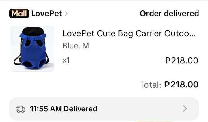 Dog Carrier (Category: Homes & Other Pet Accessories) located in Caloocan City. Submitted by mima_mhary (Listing ID 1438269085, Image 2). Description: Hindi po kasya sa Baby dog ko Ideal for dogs na 1 to 2.5 kg.