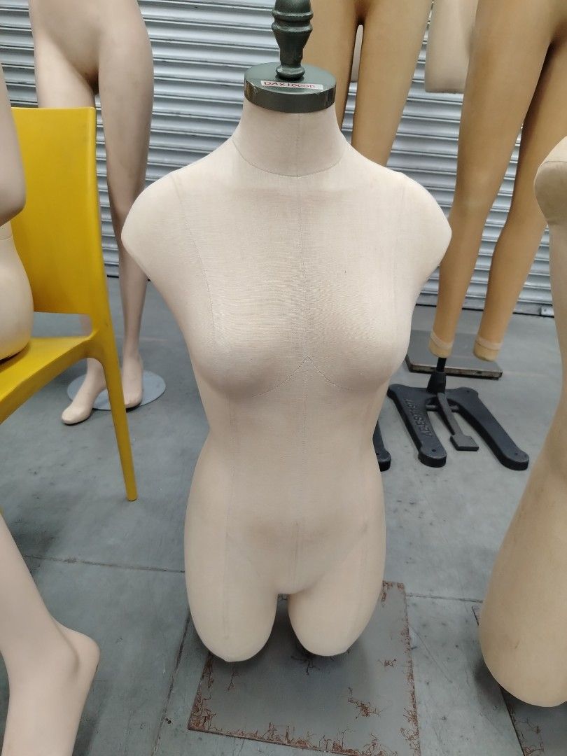 Female Mannequin Torso with Arms (Category: Other Home Furniture) located in Manila. Submitted by shierley27 (Listing ID 1438144751, Image 2). Description: - Female mannequin torso - Detachable wooden arms and hands - Fabric-covered body - Metal stand - Round metal base for stability - Articulated arms for posing - Ideal for retail or personal use.
