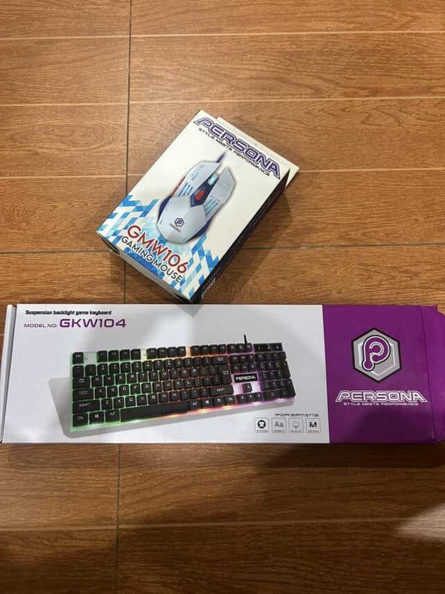 For sale set keyboard mouse headset -persona (Category: Controllers) located in Manila. Submitted by khryszisaa75792 (Listing ID 1438240963, Image 2). Description: .