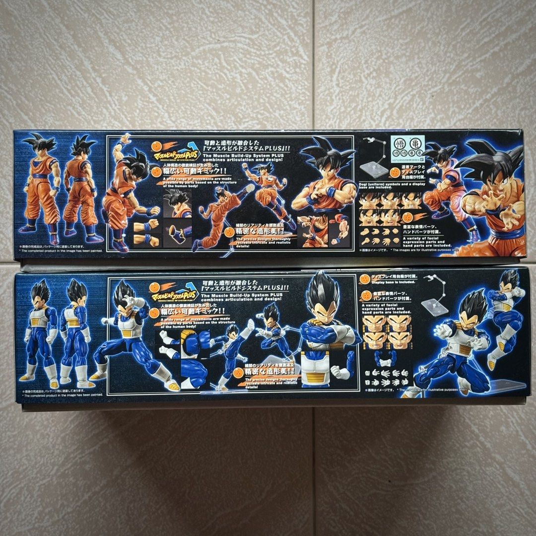 FRS Figure Rise Standard Goku Vegeta Bandai (Category: Gundam Model Kits) located in Singapore. Submitted by oxykaiju (Listing ID 1438215692, Image 2). Description: 2 for $60. Sell as set. New Spec Version. PM for avail. RFS: Clearing room..