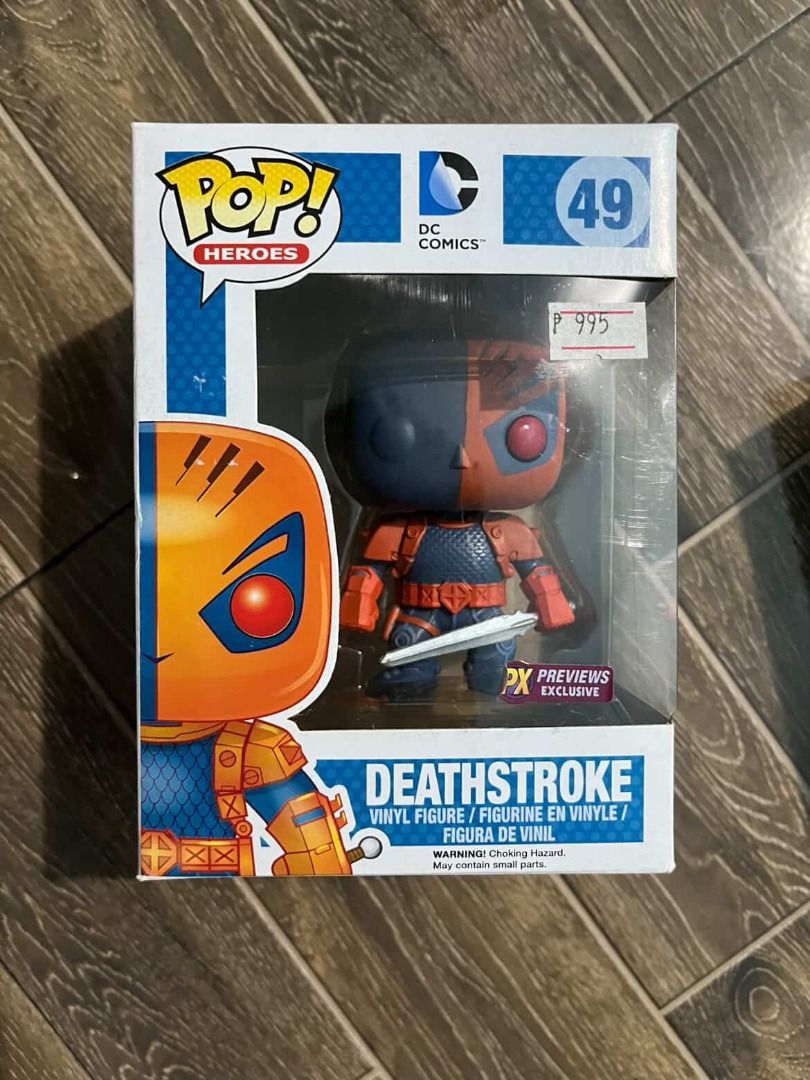 Funko Pop #49 DC Comics: Deathstroke (Category: Designer & Blind Box Toys) located in Iloilo. Submitted by grandpenguin-4fe9c6 (Listing ID 1438280377, Image 1). Description: Funko Pop #49 DC Comics: Deathstroke - Brand new in original packaging - Perfect for DC Comics collectors (Negotiable for Last Price) 📍Iloilo City, Philippines Shipping ✈️ ✅ LBC Expenses shouldered by the buyer Mode of Payment 💵 ✅ GCASH ✅ Cash on Meetup (if around Iloilo Ci