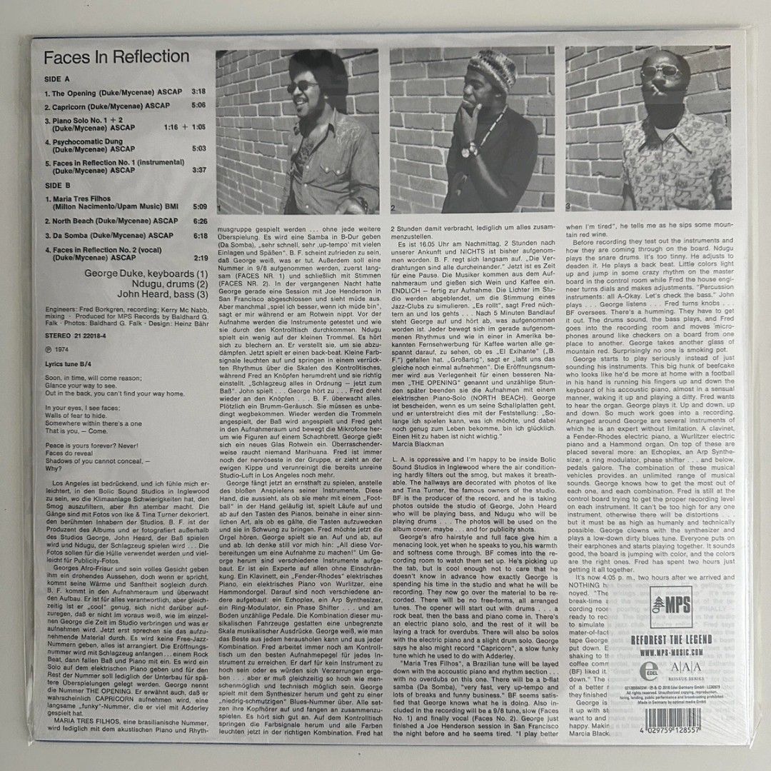 GEORGE DUKE FACES IN REFLECTION AUDIOPHILE 180G (Category: Vinyls) located in Manila. Submitted by ramonrobin.cruz (Listing ID 1438172348, Image 2). Description: GEORGE DUKE FACES IN REFLECTION AUDIOPHILE 180G.