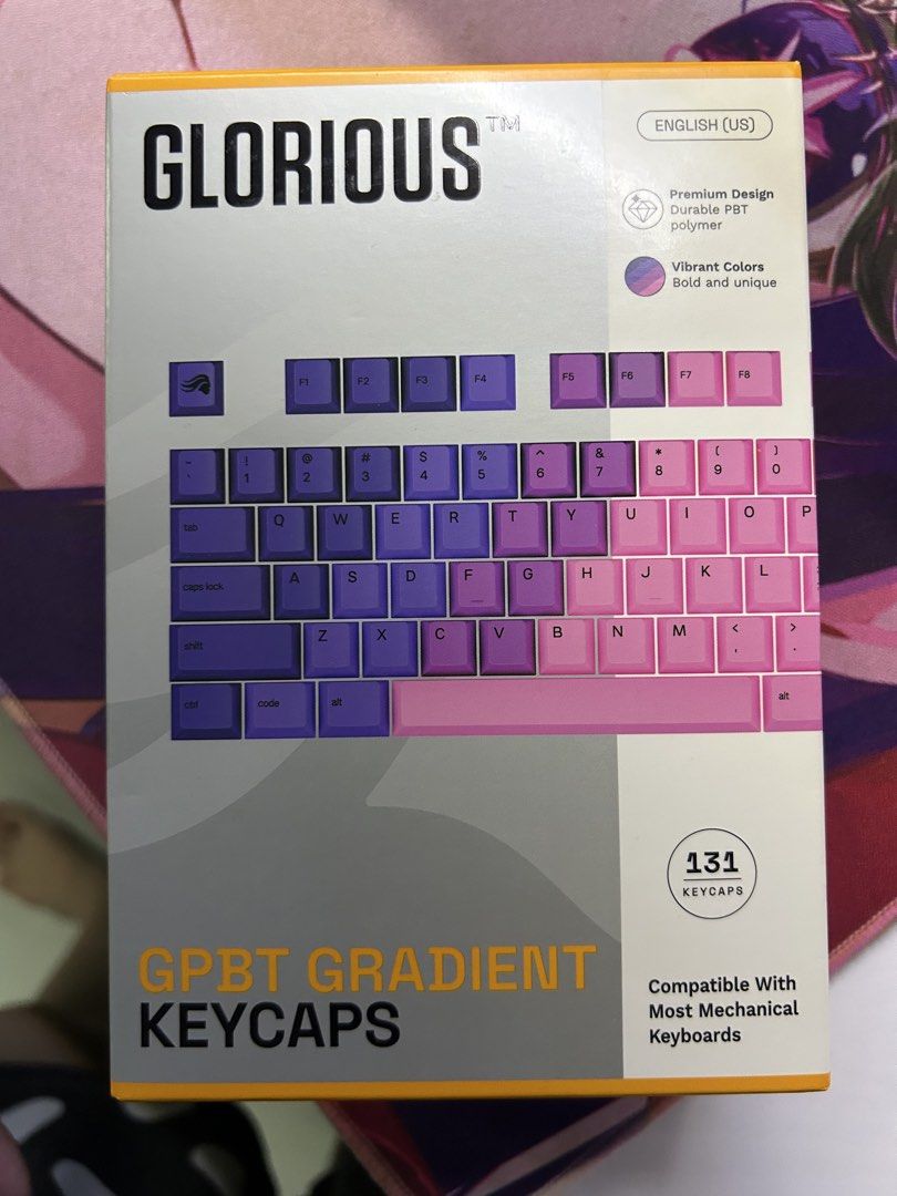 Glorious GPBT Gradient Keycaps - Pink/Purple455776507779491841