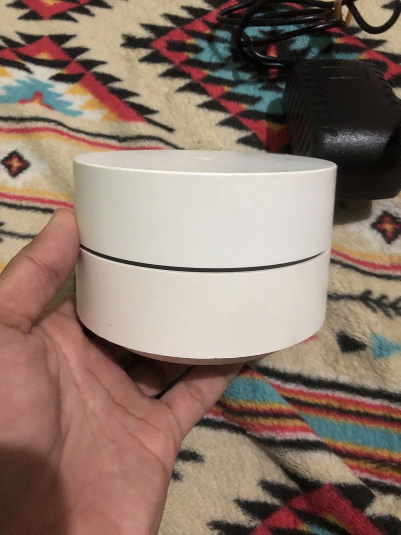 Google Wifi mesh router 2nd generation (AC1200) (Category: Networking) located in Quezon City. Submitted by markgolveo (Listing ID 1438249227, Image 2). Description: Google Wifi mesh router 2nd generation (AC1200) Tested working properly Replaced already original adapter with an another one generic Signs of wears due to being 2nd hand .
