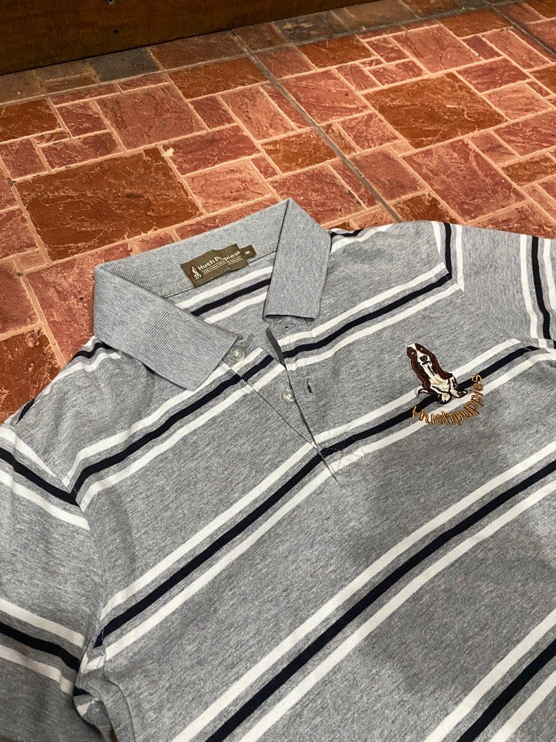 Hush Puppies Polo Men's (Category: Tshirts & Polo Shirts ) located in Quezon City. Submitted by undertuv (Listing ID 1438230932, Image 2). Description: in good condition! size M but small size dm for dimes / worn photos! 🤠.