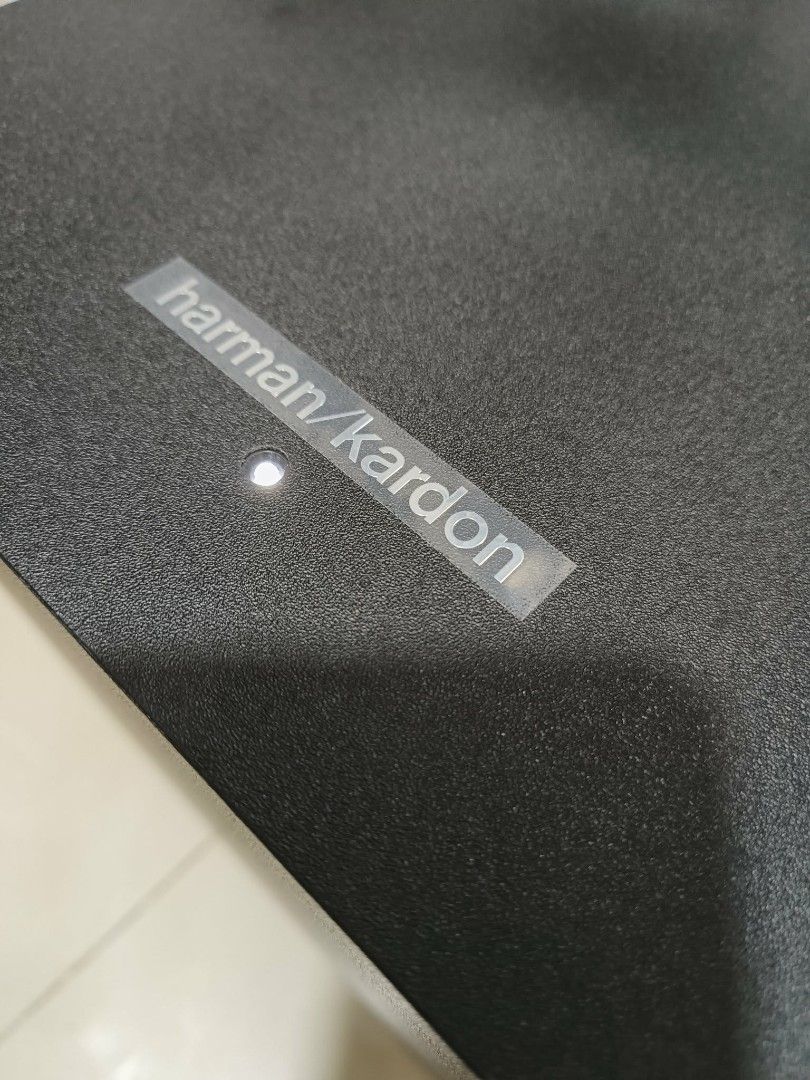 Harman Kardon HKTS 5 Subwoofer (Category: Soundbars, Speakers & Amplifiers) located in Angono. Submitted by annie07noel (Listing ID 1438272604, Image 2). Description: - Harman Kardon HKTS 5 subwoofer - Black color - Includes original manual - Model number clearly visible.