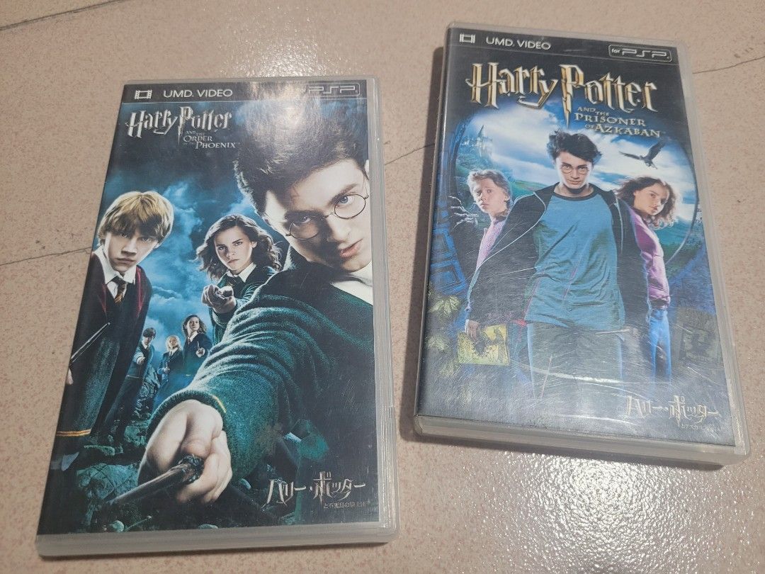 Harry Potter UMD Video Game Set *JAPAN (Category: PlayStation) located in Valenzuela. Submitted by magik_nostalgik_1982 (Listing ID 1438275470, Image 1). Description: - Two Harry Potter UMD games for PSP included. - Titles: "Harry Potter and the Order of the Phoenix" and "Harry Potter and the Prisoner of Azkaban". - Both games come in their original cases..