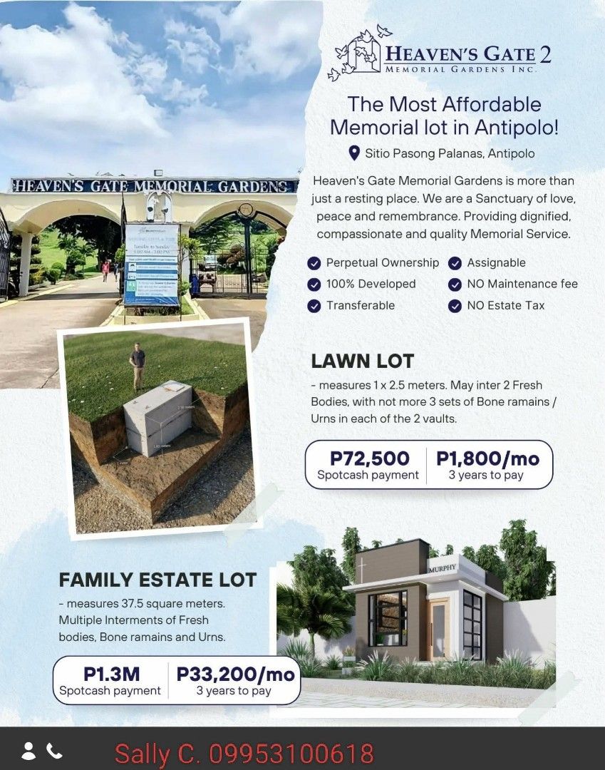 Heavens Gate memorial garden (Category: Memorial Lot) located in Antipolo. Submitted by sallycalle_0514 (Listing ID 1438190367, Image 1). Description: Heavens Gate memorial garden.