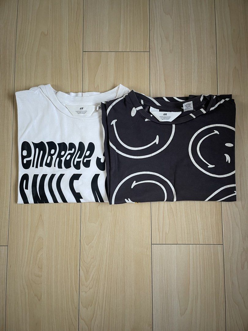H&M Smiley Face Graphic T - Shirts (Category: Shirts) located in Quezon City. Submitted by istuffz (Listing ID 1438148891, Image 1). Description: hi im selling h&m smiley face graphic t - shirts for 200 each size for 14 years old and above thanks.