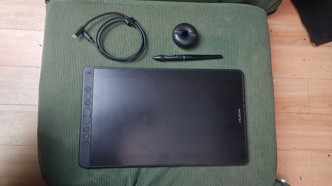 HUION KAMVAS 13 + ACCESSORIES (Category: Office & Business Technology) located in Quezon City. Submitted by keithchain (Listing ID 1438213225, Image 2). Description: NO ISSUE! -COMPLETE SET AND NIBS FREE ADDITIONAL ALL ORIGINAL HUION ACCESSORIES: -huion stand -TYPE C DIRECT CABLE (so you only need to connect 1 cable to use) - I also included a free extra Wacom pen but I haven't tested if it works with this pad rfs: I have another one and haven't 
