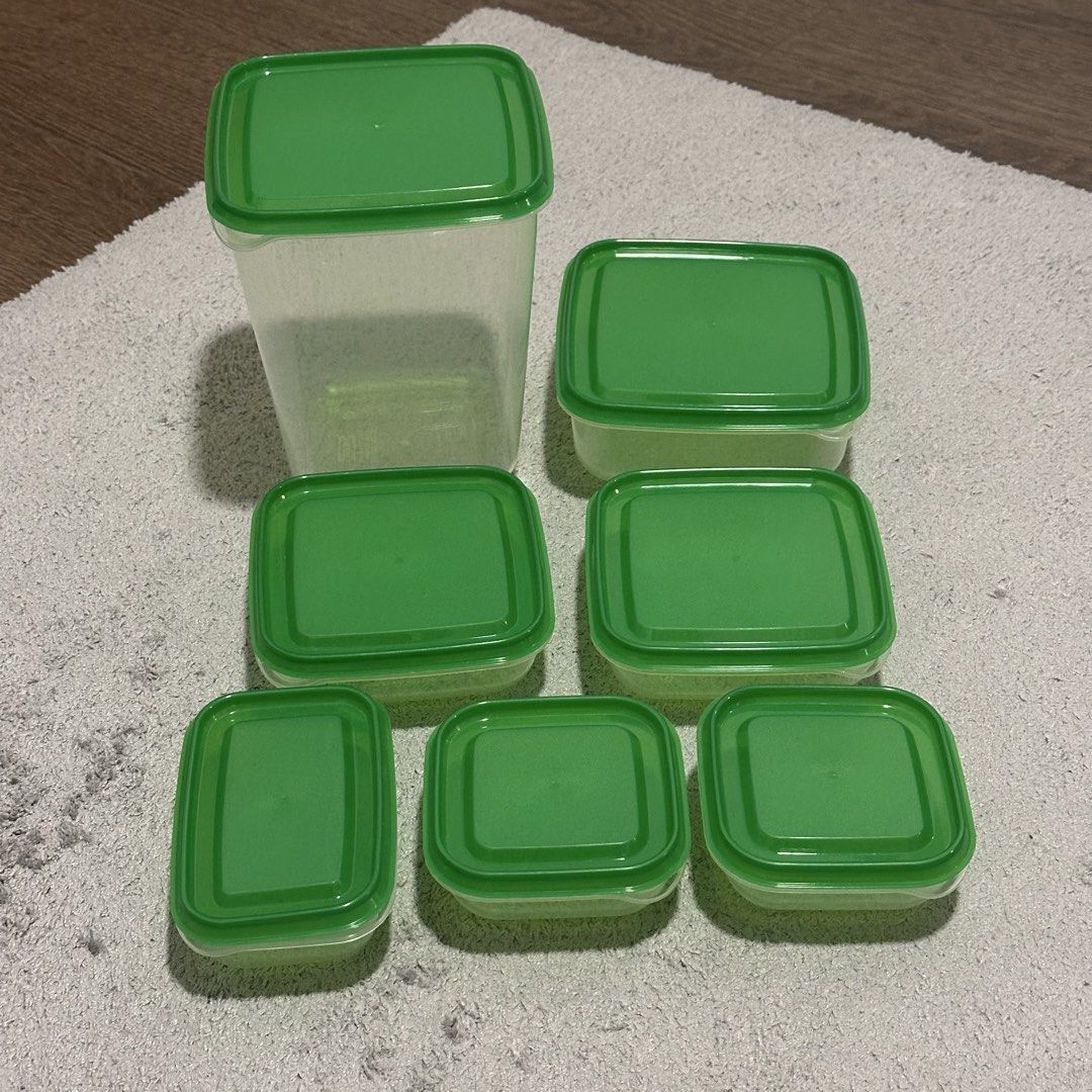 IKEA Food Storage Containers Set with Green Lids455837016990699520