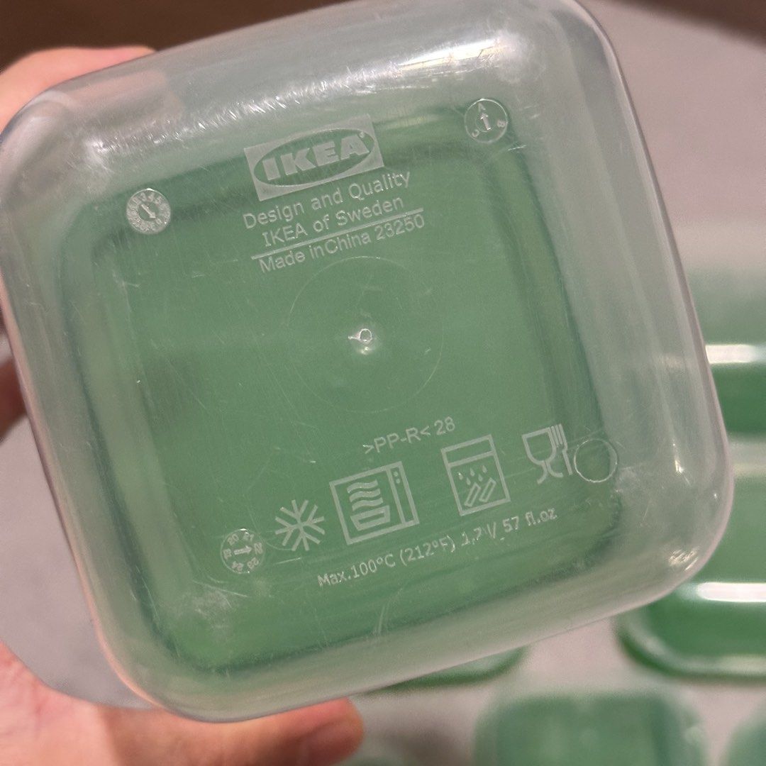 IKEA Food Storage Containers Set with Green Lids455837016990699522