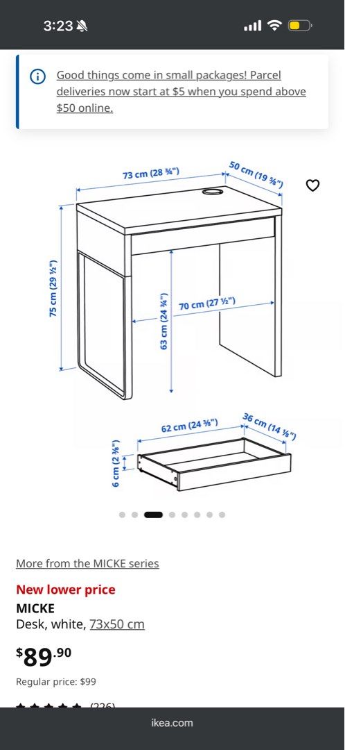 IKEA Study Table (Category: Tables & Sets) located in Singapore. Submitted by joybop (Listing ID 1438180711, Image 3). Description: .