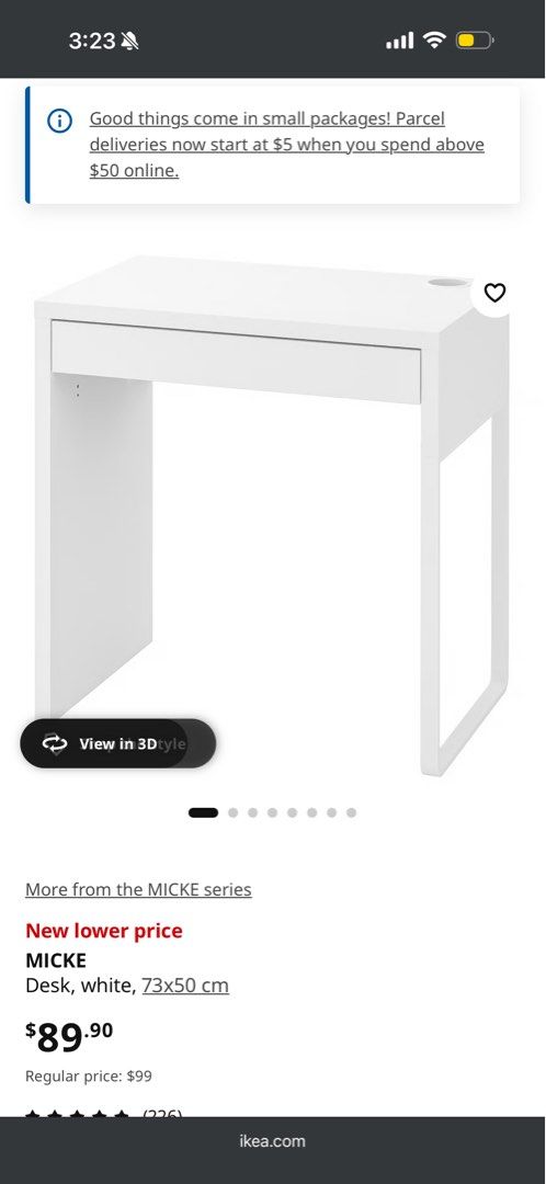 IKEA Study Table (Category: Tables & Sets) located in Singapore. Submitted by joybop (Listing ID 1438180711, Image 2). Description: .