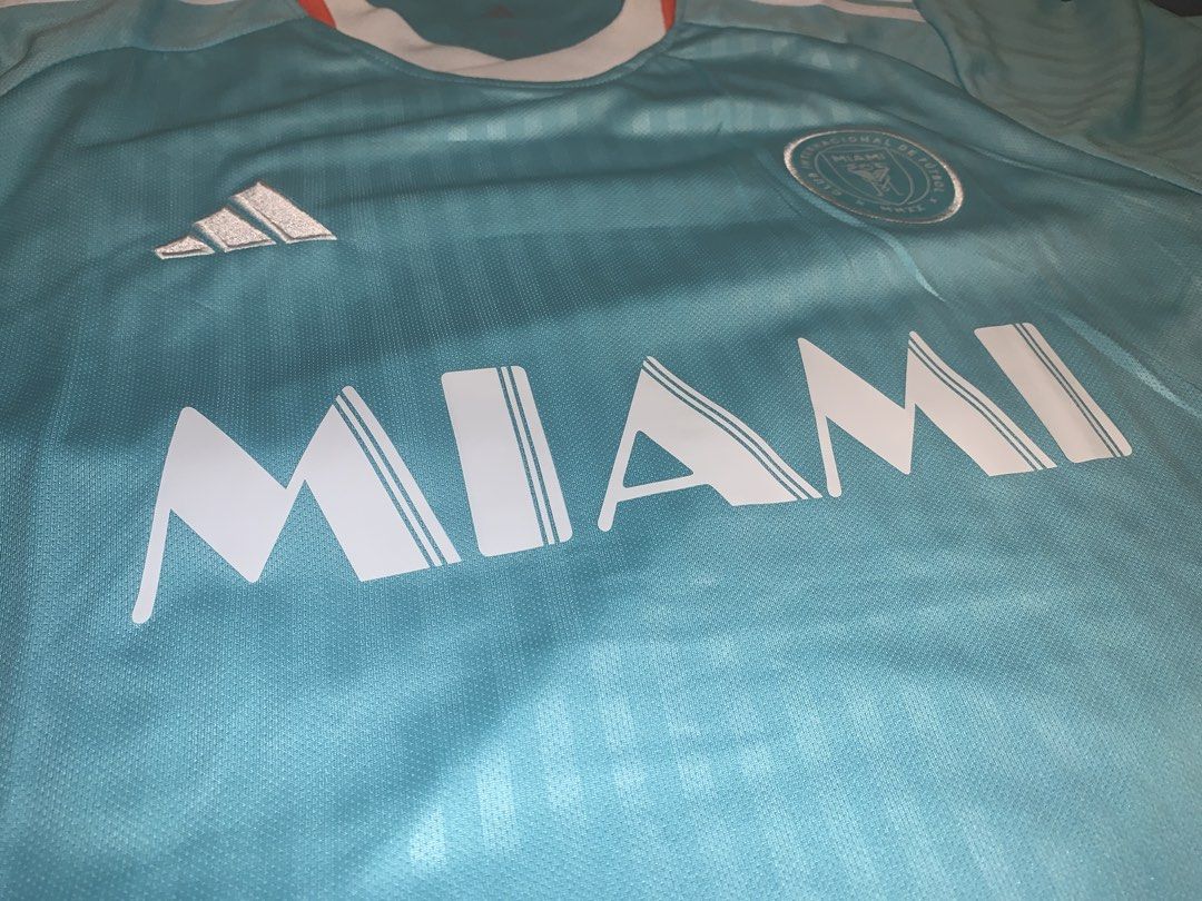 Inter Miami CF Football Jersey (Category: Tshirts & Polo Shirts ) located in Muntinlupa City. Submitted by pmjersey (Listing ID 1438258003, Image 2). Description: Sizes Available: - Medium - Large.
