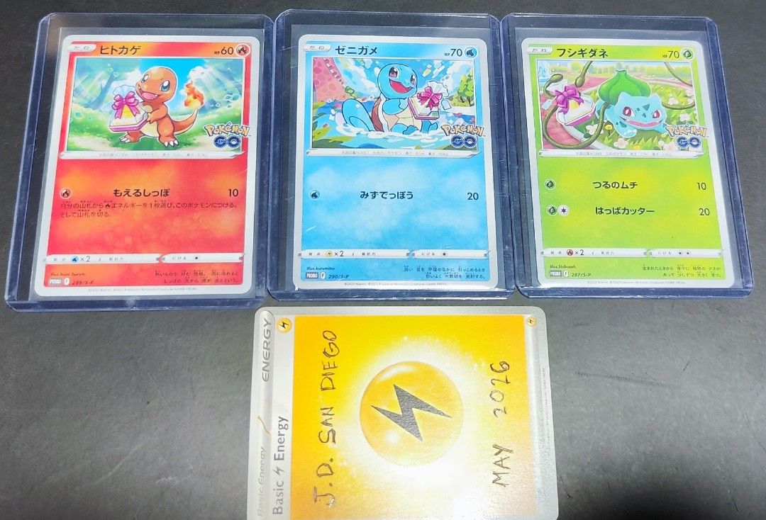 Kanto Trio Sword and Shield promo (JP) (Category: Raw Singles) located in Las Pinas. Submitted by jeboyee (Listing ID 1438263549, Image 1). Description: - Japanese Squirtle, Bulbasaur, Charmander Pokemon Go.