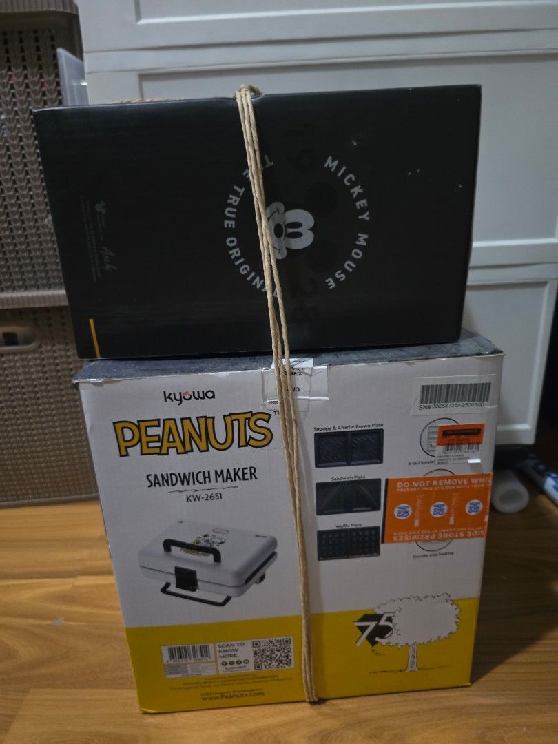 Kyowa Peanuts Sandwich Maker KW-3651 (Category: Other Kitchen Appliances) located in Manila. Submitted by chibitenshi (Listing ID 1438154615, Image 1). Description: For Sale! Brand New Mickey Mouse Sandwich Maker 4,500 Peanuts Waffle Maker 4,000 Both for 7,000 Same Day Delivery Meet Up by sched North EDSA / Trinoma Tondo Ortigas Pasay Area PM for availability Thank you!.