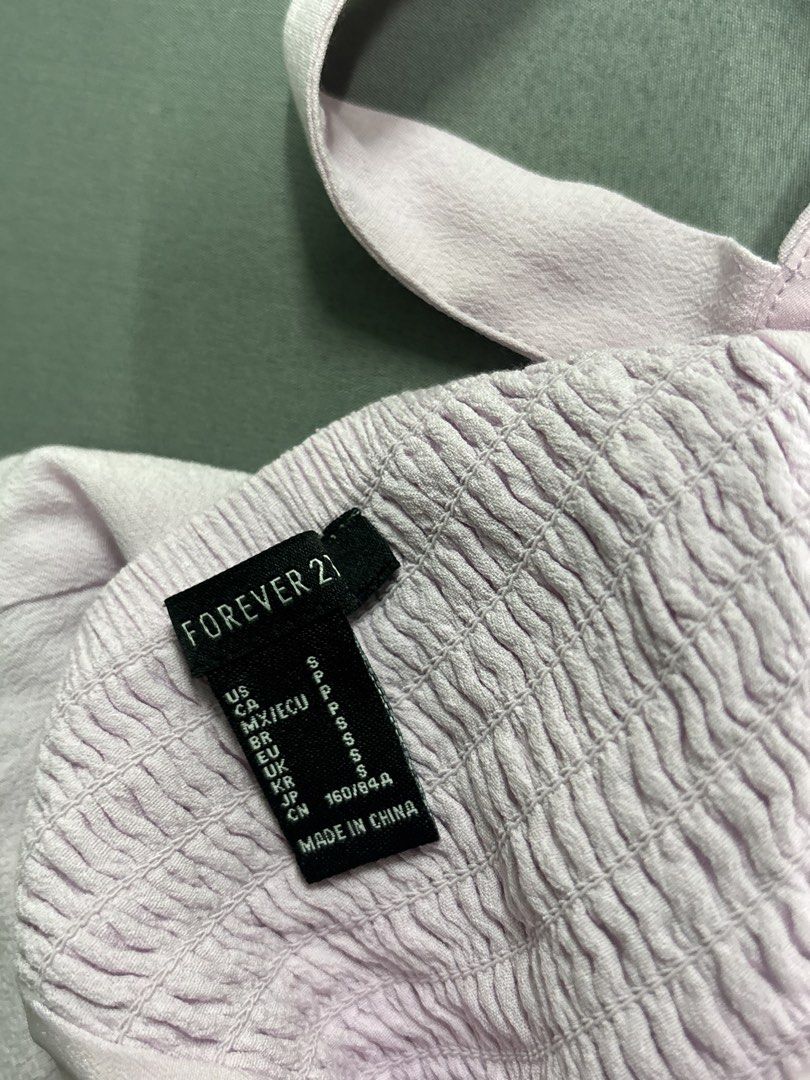Forever 21 Lilac Mini Dress (Category: Dresses) located in Quezon City. Submitted by renee.declutters_ (Listing ID 1438190250, Image 3). Description: — minor stains, not obvious — dm for when worn — check bio.