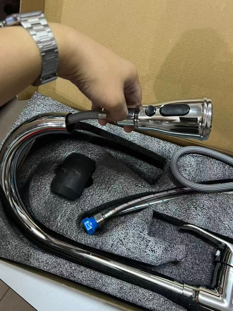 MANBONI STAINLESS PULL FAUCET 85011 (sale) (Category: Bathroom & Kitchen Fixtures) located in Paranaque City. Submitted by pilipinashop (Listing ID 1438201634, Image 2). Description: brand new warehouse sale srp: 1,367.36 code: 85011.