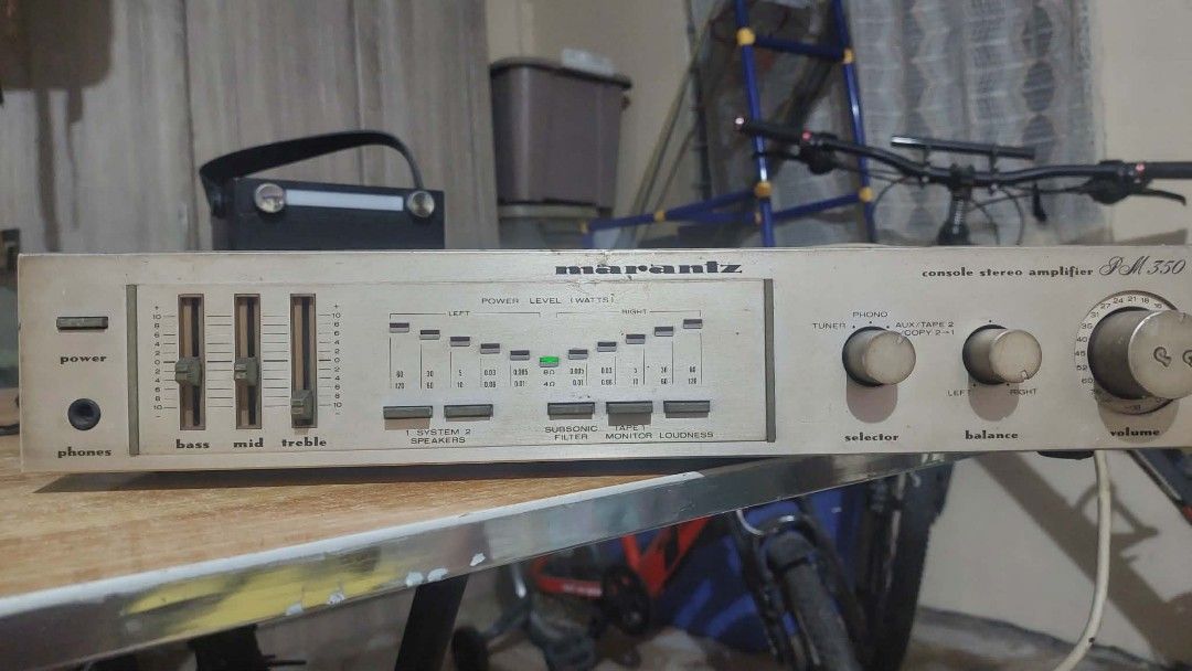 Marantz Console Stereo Amplifier Vintage (Category: Soundbars, Speakers & Amplifiers) located in Valenzuela. Submitted by beigeandlilac (Listing ID 1438299573, Image 1). Description: - Vintage Marantz console stereo amplifier. - Working before (2015) untested as of today since I have no compatible speaker to use it with - WITH POWER kapag sinaksak.