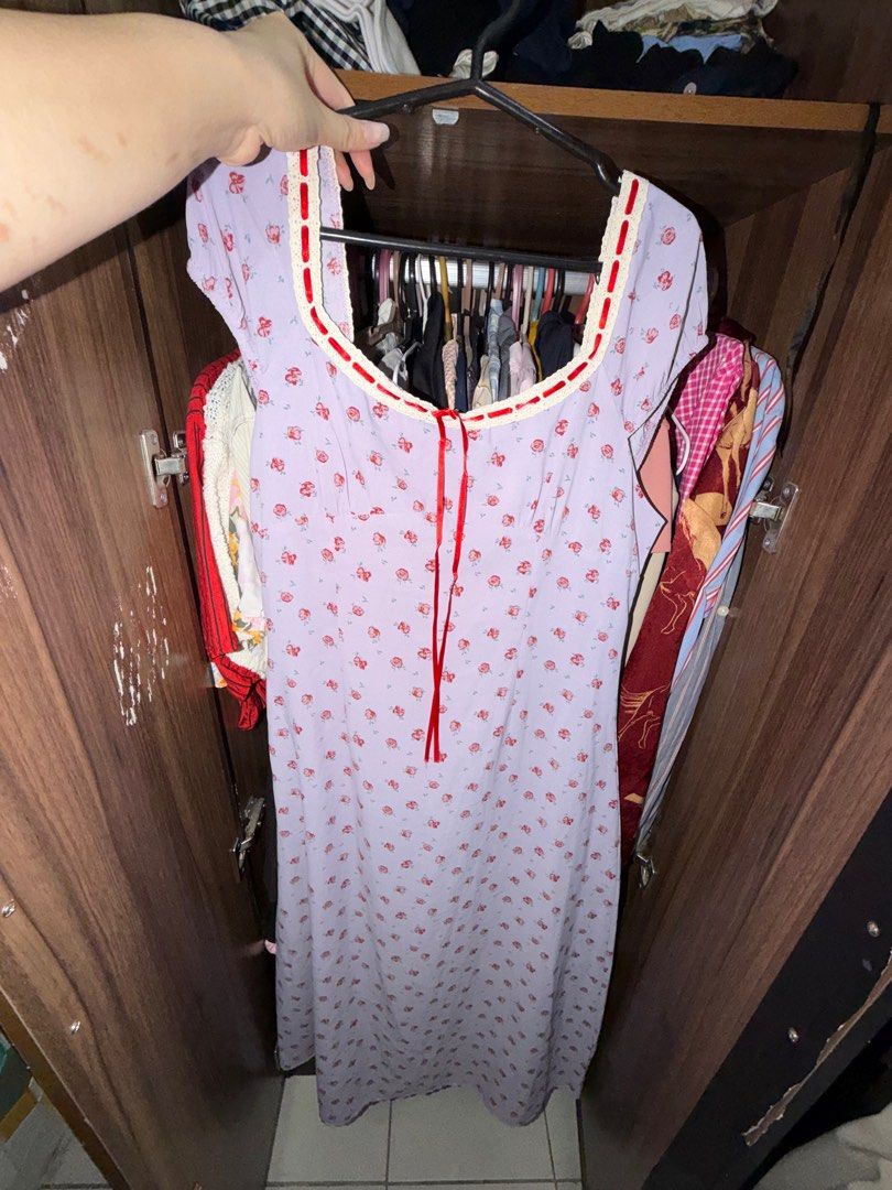 Midi Coquette pastel dress (Category: Dresses) located in Pasay City. Submitted by kamilush (Listing ID 1438272288, Image 2). Description: got this sa TikTok Just not my style Open for swap Could fit semi Large or busty Medium Model 5’6.