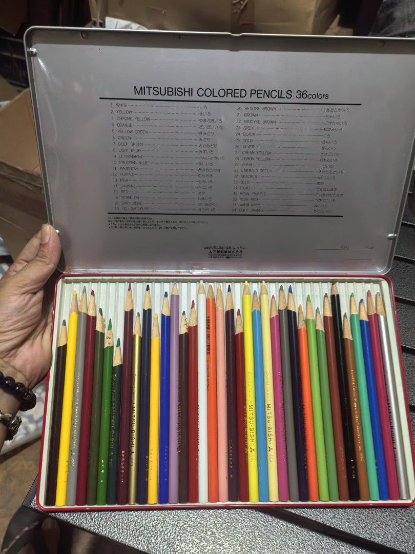 Mitsubishi - 36 Colors Colored Pencils (Category: Stationery & School Supplies) located in Cebu City. Submitted by dudes_villanueva (Listing ID 1438120922, Image 2). Description: Mitsubishi - 36 Colors Colored Pencils 📌 Preloved. Complete..