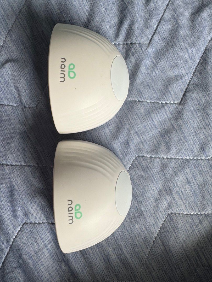Naim (Pair) with 4 collector cups (Category: Breastfeeding & Bottle Feeding) located in Manila. Submitted by bunanni (Listing ID 1438261332, Image 2). Description: Naim Hospital Grade Wearable Pump Original Box and packaging included Bought in Babymama 1 pair of motor with 2 pairs or 4 pcs na parts. I bought extra pair worth Php 2800 para di stressful mag hugas). Bought the pump for Php6k + extra parts 2800 = Php 8,800 Pump has no issues. I stopp
