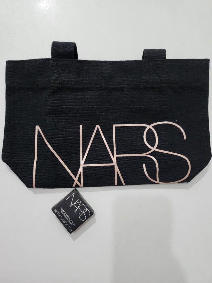 NARS MAKE UP SET (Category: Makeup) located in Bulacan. Submitted by unnies (Listing ID 1438175905, Image 1). Description: FOR SALE NARS SET! Php 800 ♡ NARS Canvass Bag (Brandnew) - only left in storage ♡ Laguna Bronzing Powder 1.5g- Used twice Freebie: (1) Sol de Janeiro Body Butter Cheirosa 59.
