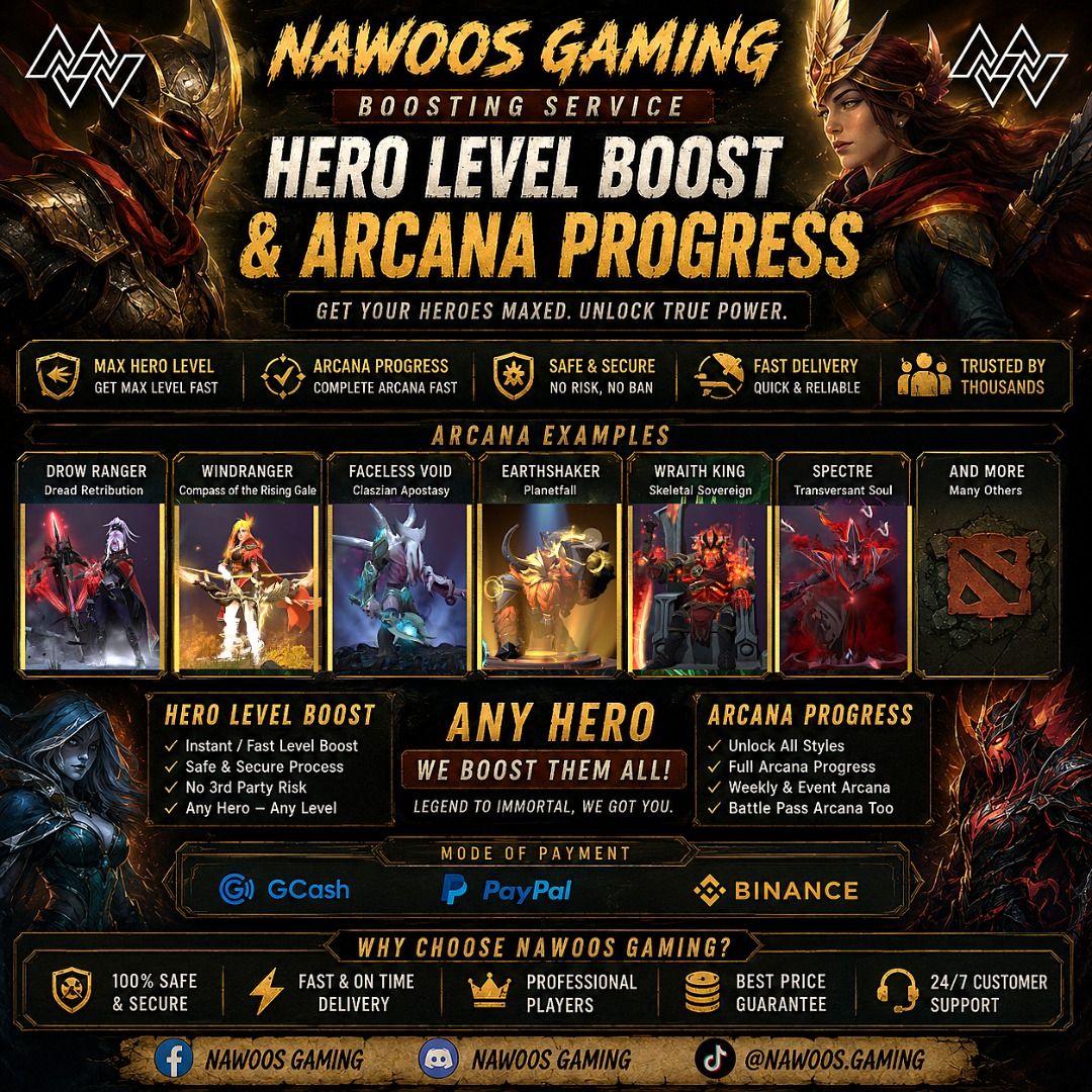 Nawoos Gaming Dota 2 Boosting & Account Services (Category: In-Game Products) located in Imus. Submitted by nawoo234 (Listing ID 1438117648, Image 3). Description: ⚡⚡ NAWOOS GAMING STORE ⚡⚡⁣⁣⁣⁣ 🎮 Dota 2 Accounts • Boosting • Services⁣⁣⁣⁣ ━━━━━━━━━━━━━━━━━━⁣⁣⁣⁣ ⁣⁣⁣⁣ 🔥 READY STOCK ON SALE⁣⁣⁣⁣ 📊 5K–15K MMR Available⁣⁣⁣⁣ 💰 Starts at ₱1,500 (~$29)⁣⁣⁣⁣ ⁣⁣⁣⁣ 🎟 TI / BATTLE PASS ACCOUNTS⁣⁣⁣⁣ Drow • WK • WR • ES • Void • Razor + more⁣⁣⁣⁣ ⁣⁣⁣⁣ 🛠 SERVI