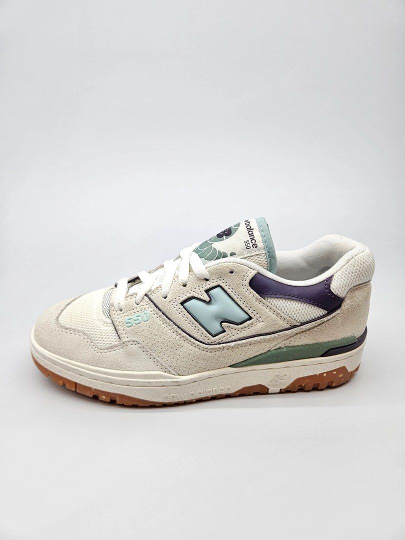 New Balance 550 - White/Blue (Category: Sneakers) located in Pasay City. Submitted by drogon234 (Listing ID 1438117319, Image 1). Description: - New Balance 550 - Color: White and Blue - Upper: Suede and Leather - Outsole: Rubber - Features the iconic New Balance logo - Speckled midsole design - White laces.