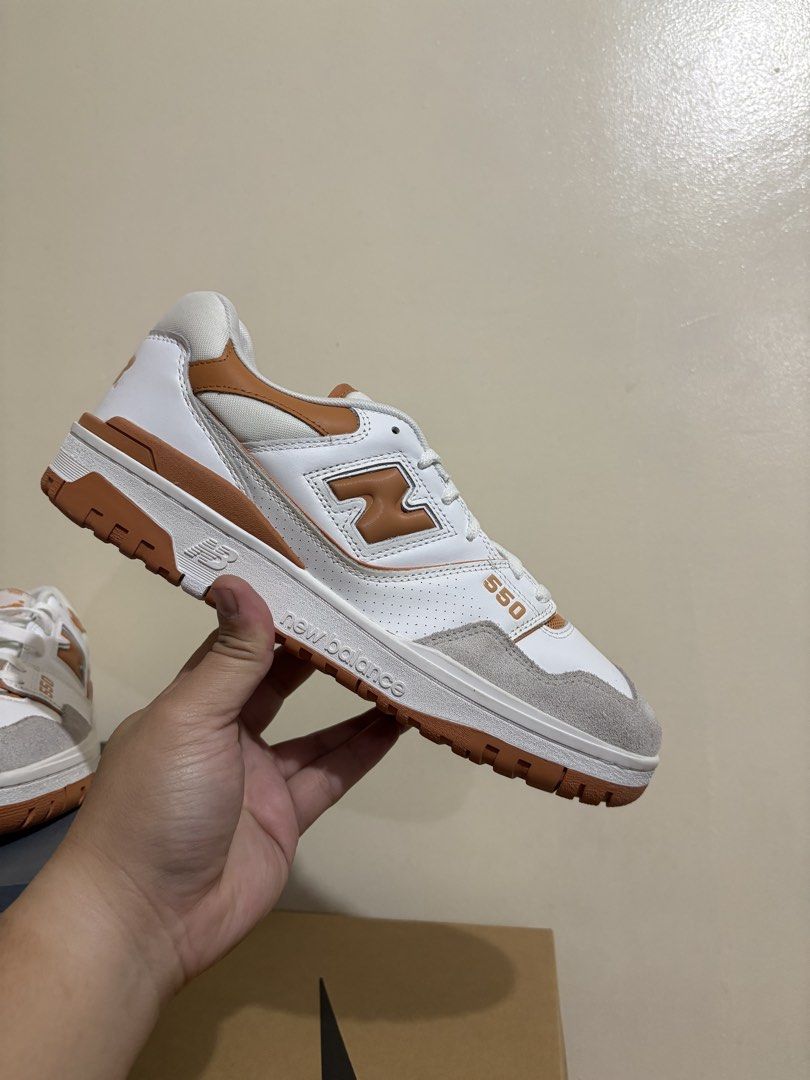 New Balance 550 Size 11.5 (Category: Sneakers) located in Quezon City. Submitted by helloqicks (Listing ID 1438261909, Image 2). Description: 🔘NEW BALANCE 550 BURNT ORANGE🔘 ➖US 11.5 ➖almost new / worn indoors, got it overseas 🏷️ Selling for 1,500 (SRP 8,495) ✅ ORIGINAL. LEGIT. AUTHENTIC ✅ MONEY BACK IF PROVEN FAKE 🔴 Shipping: Metro Manila - Lalamove or Grab 🔴 Location: BGC 🔴 MOP: GCash / Maya / Grabpay / Paypal / Bank Transfer ALL SALES FIN