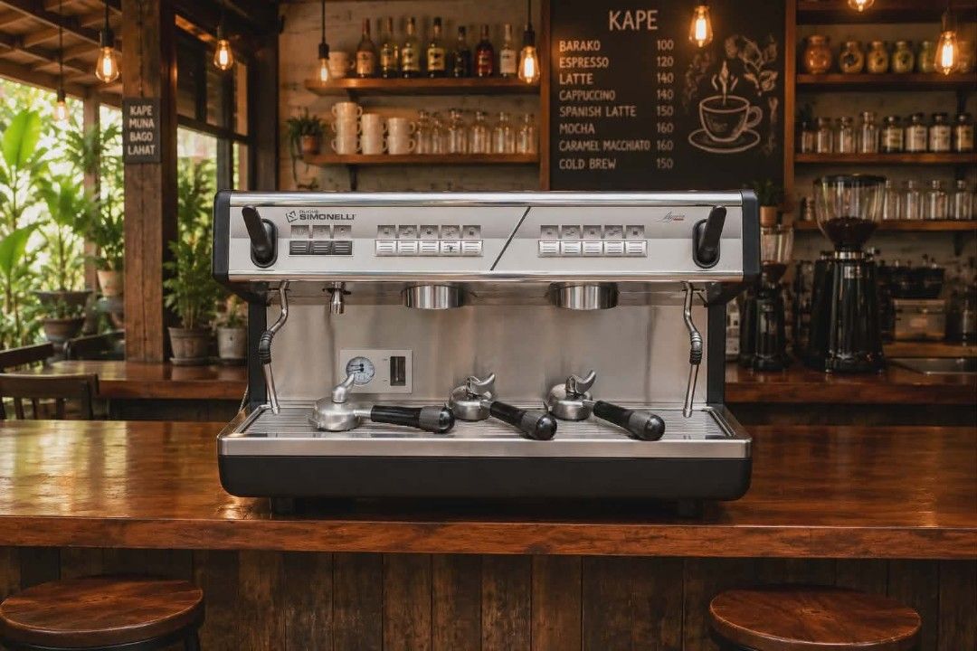 Nouva simonella Appia V GR 2 Commercial Machine (Category: Coffee Machines & Makers) located in Bulacan. Submitted by iamvanillapeach (Listing ID 1438112509, Image 2). Description: Nouva simonella Appia V GR 2 Used(ongoing pms/overhaul cleaning) Ready to use. No issue. We can deliver it nationwide. 📩.