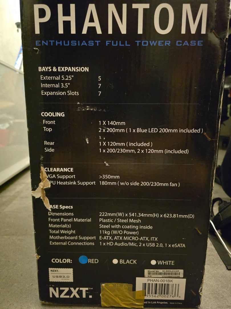 NZXT Phantom Full Tower Case - Red455785168042741762