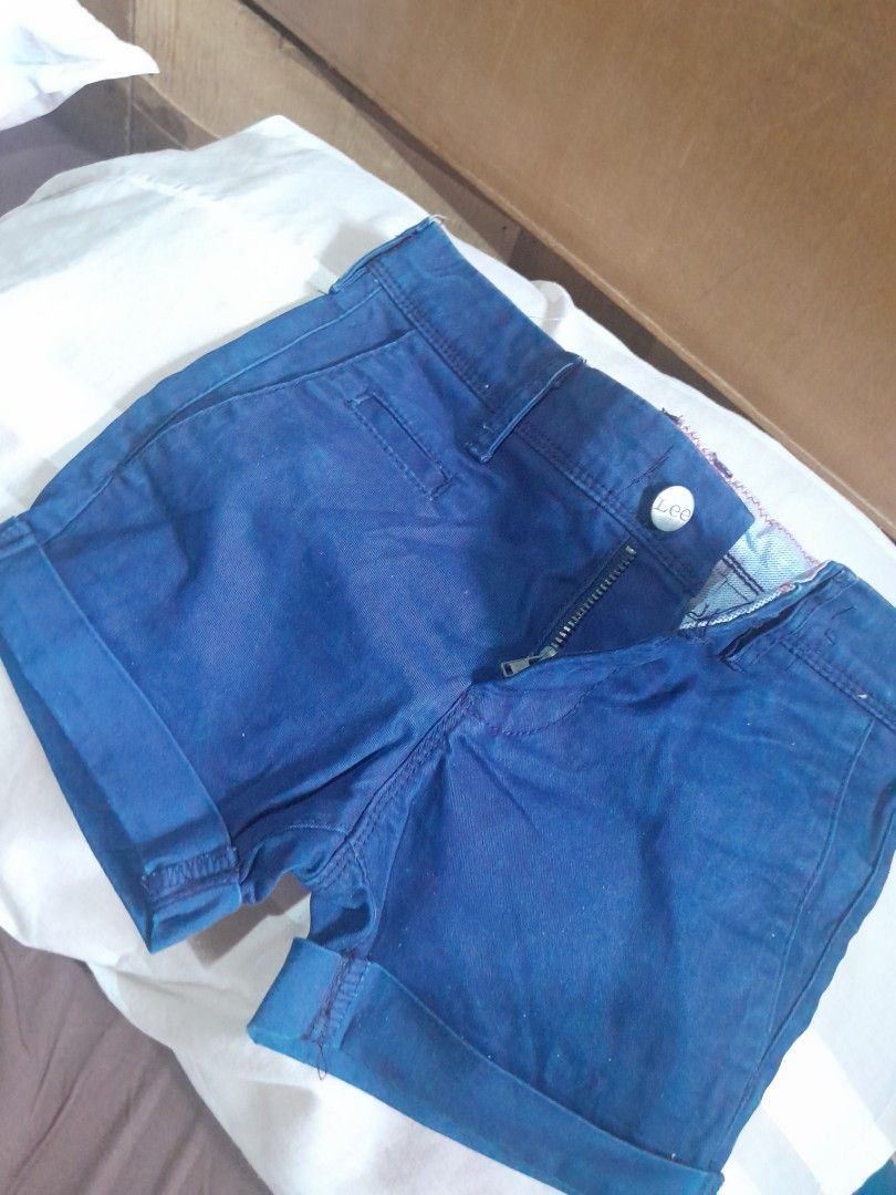 Okaidi Blue Denim Shorts (Category: Babies & Kids Fashion) located in Manila. Submitted by maceler (Listing ID 1438127249, Image 1). Description: - Blue denim shorts - Zipper closure - Button replaced - Folded cuffs - Classic design - Sturdy denim material - Front pockets - Ideal for casual wear.