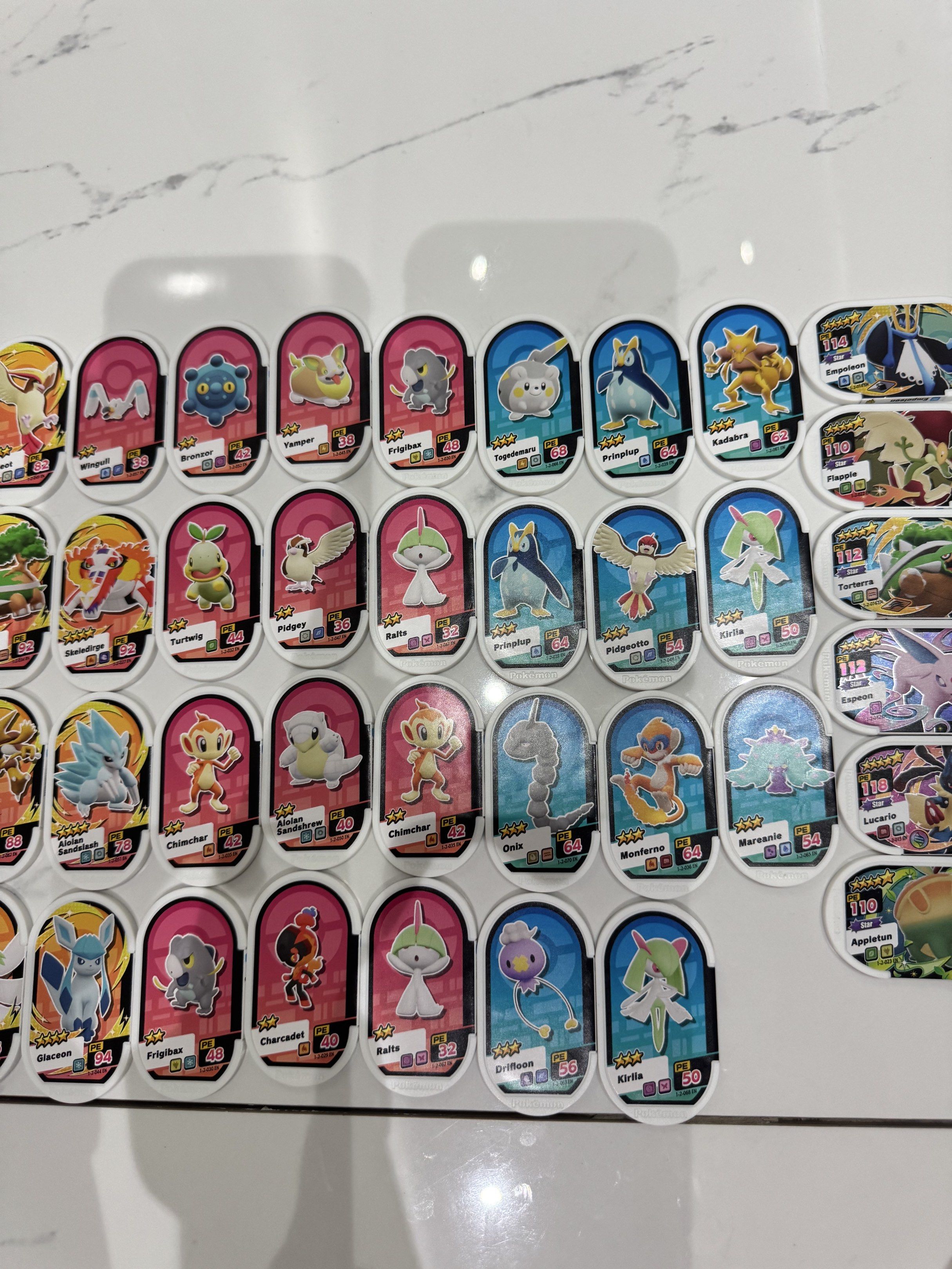 Original Pokemon Mezastar Game Tags (Category: Character Goods) located in Manila. Submitted by milleshoppppp (Listing ID 1438294332, Image 3). Description: - take all for only ₱500‼️ - bought at powerstation MOA Pokemon Mezastar.
