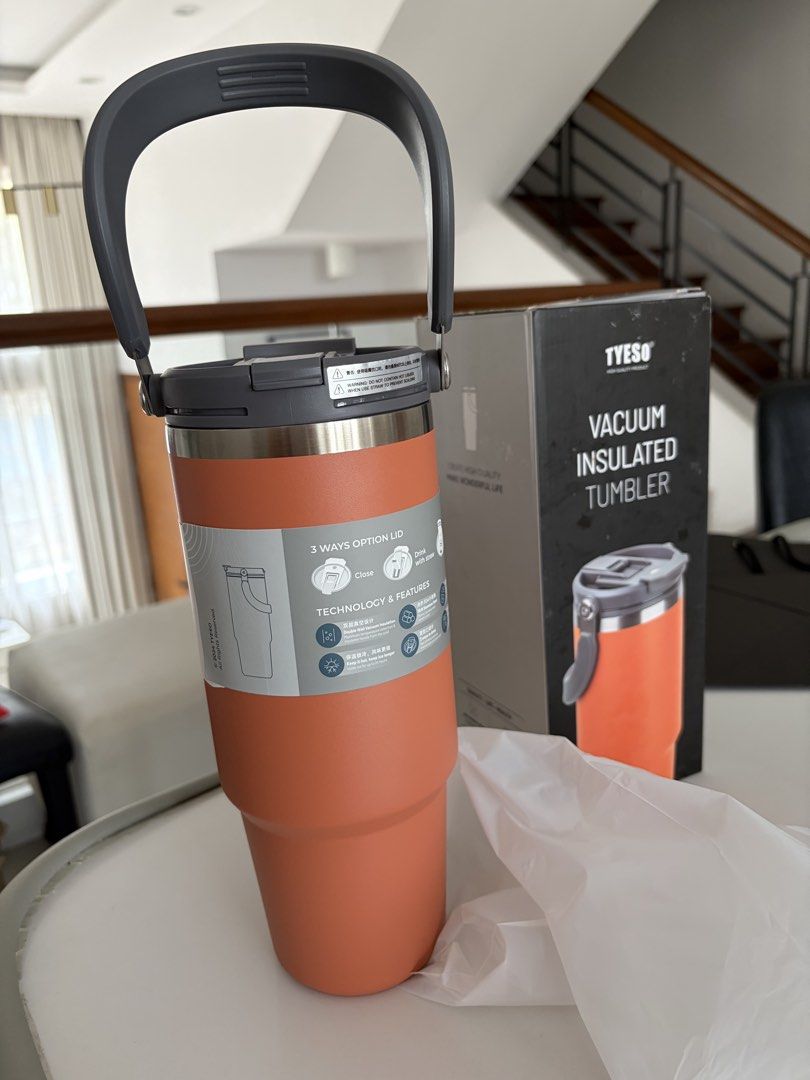 Original Tyeso Vacuum Insulated Tumbler with Handle & 1200ml Stainless Steel (Category: Water Bottles & Tumblers) located in Quezon City. Submitted by ciyellow (Listing ID 1438150443, Image 3). Description: Stay refreshed and ready for anything with the Tyeso Multipurpose Stainless Steel Tumbler. Available in sizes 20oz, 25oz, 35oz, and 40oz, this tumbler features double-wall vacuum insulation to keep your drinks cold for up to 24 hours or hot fo