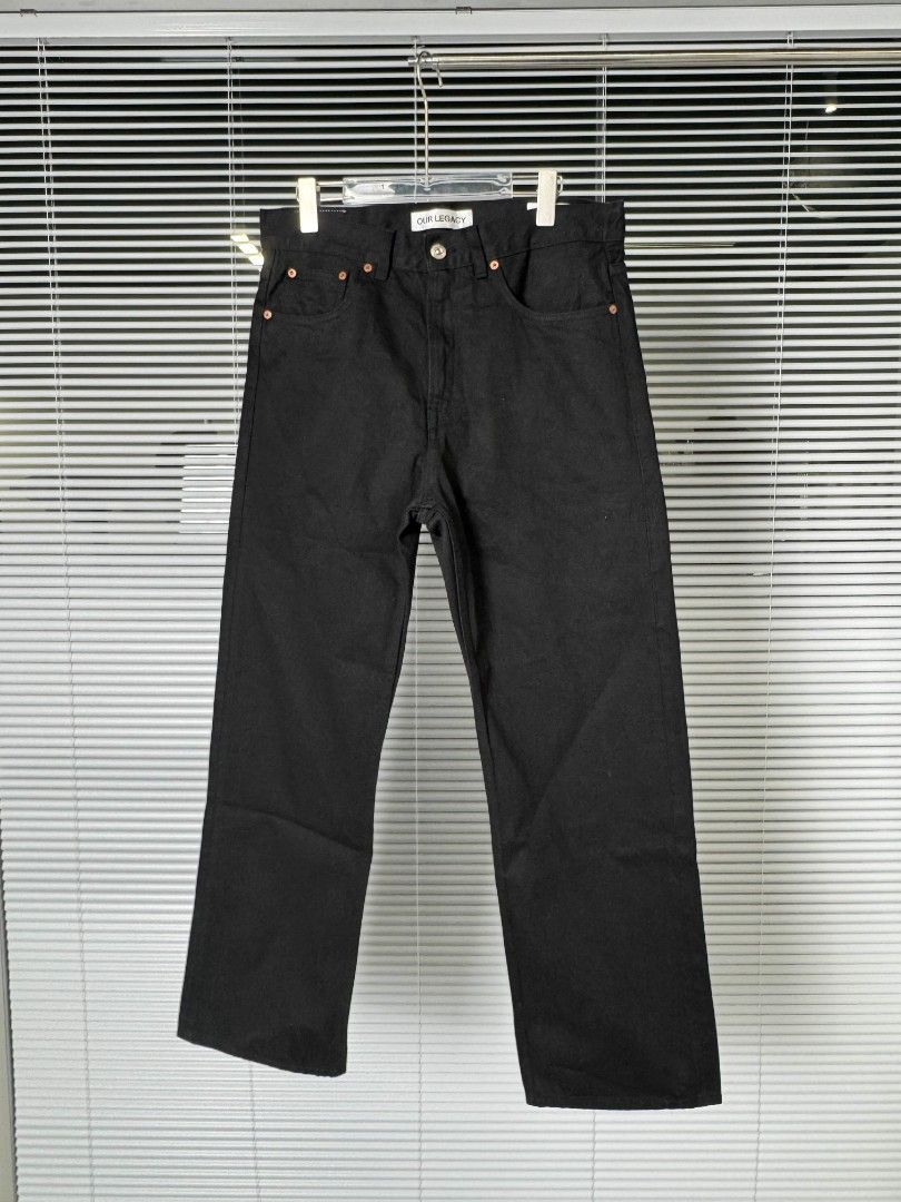 Our Legacy Black Selvedge Third Cut Jeans (Category: Luxury Apparel) located in Makati City. Submitted by donda.archives (Listing ID 1438149839, Image 1). Description: Third Cut jeans have a relaxed, wide legged fit and feature a YKK zip fly, metal rivets and reinforced back pockets. - 100% cotton, red selvedge denim - Real YKK zipper The price speaks for itself, Retail costs $350. -Deposit required -No cancellation, return & refund Sizes 29-32 a