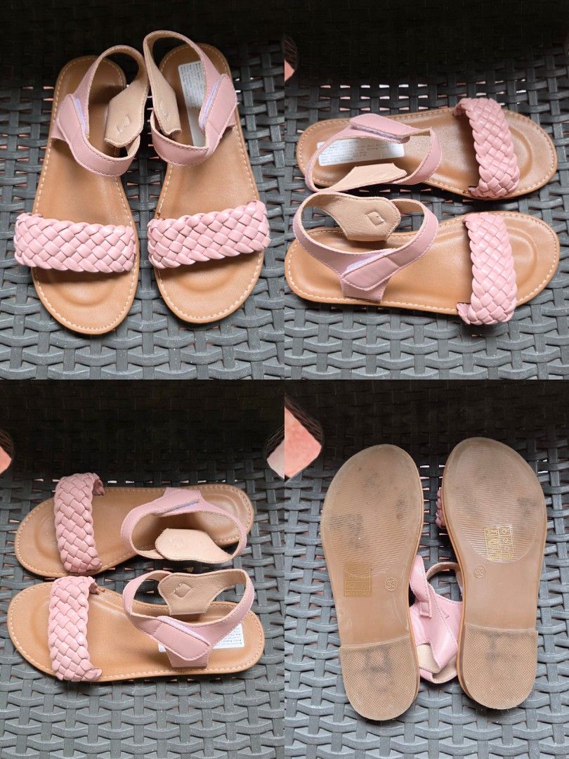 Pink and White Sandals (2pairs) (Category: Babies & Kids Fashion) located in Davao. Submitted by noona.nette (Listing ID 1438179067, Image 1). Description: ‼️Preloved‼️ Girl Sandals (8 years old) Size: US 2Y, EU 33 From USA 🇺🇸.