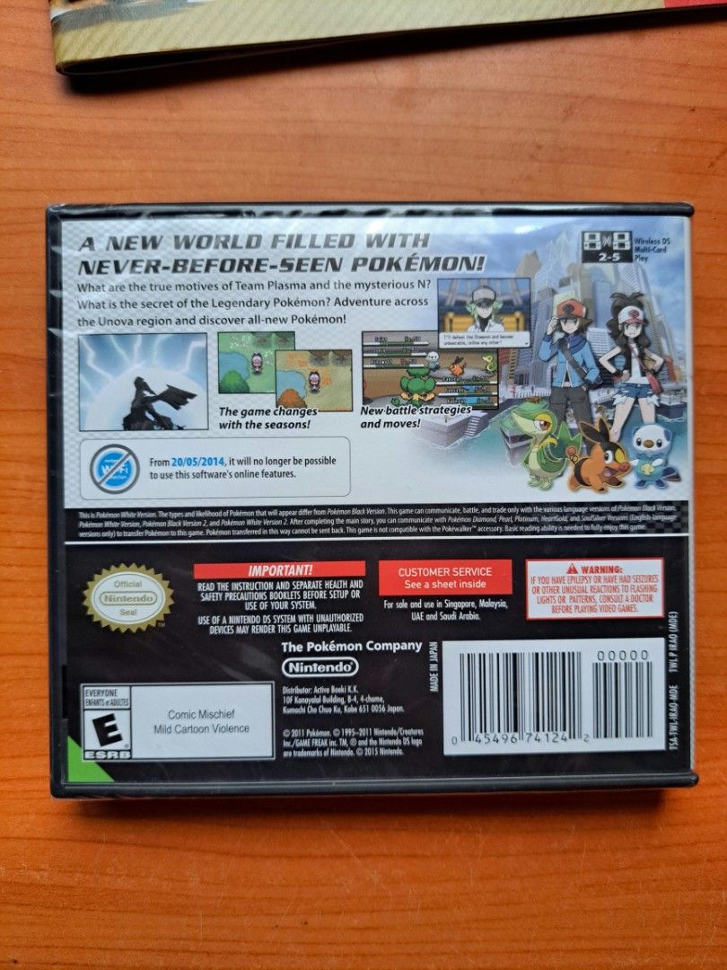 Pokemon White version (Bnew sealed) (Category: Nintendo) located in Rizal. Submitted by retropesos (Listing ID 1438163054, Image 3). Description: Pokemon white brandnew sealed, good for grading and collection. Free nintendo catalog and panplet.